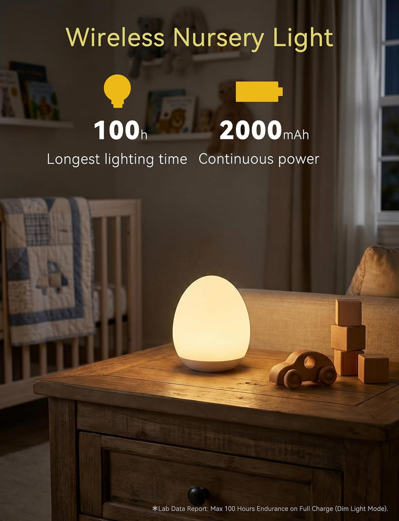 Night Light for Kids, 7 Colors Changing Egg Light