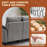 Convertible Sectional Sofa Set, Modern L Shaped 3 Seat Sofa with Reversible Chaise and Love Seat Sofa