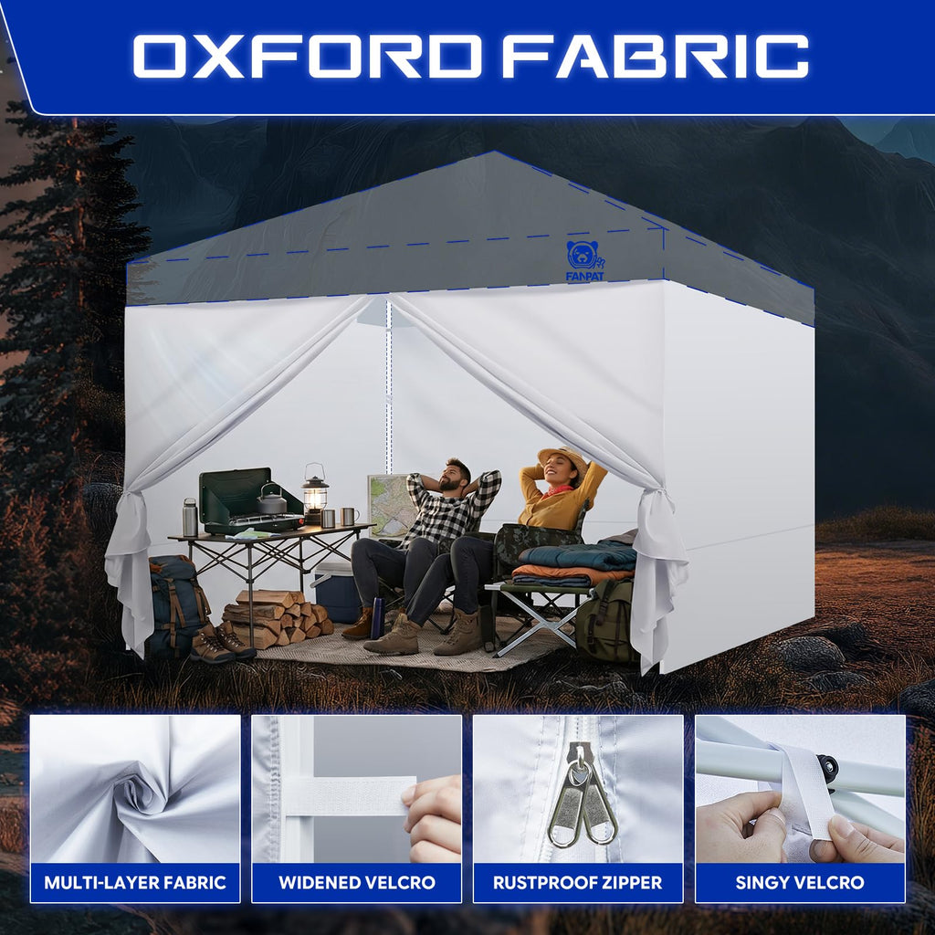 10x10 Canopy Sidewalls & Door for Canopy, Gray (4PCS Sidewalls Only)