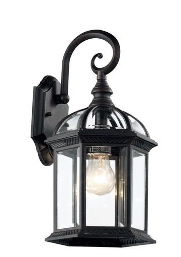 Lighting 4181 BK Wentworth Collection 15 Inch One Light Outdoor Wall Lantern I Black Finish I Traditional Style Light