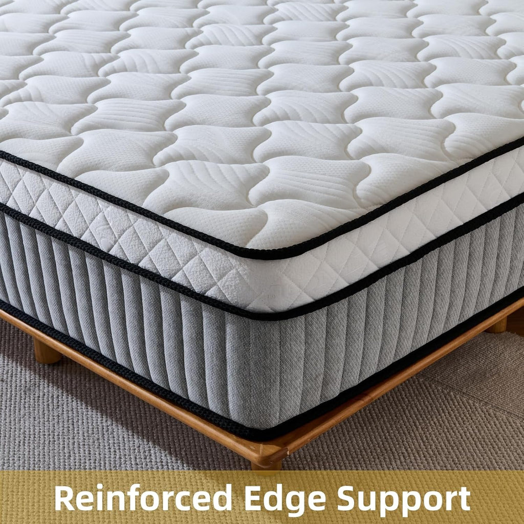 Full Size Mattress, 12 Inch Full Mattress,Hybrid Mattresses in a Box with Memory Foam and Individual Pocketed
