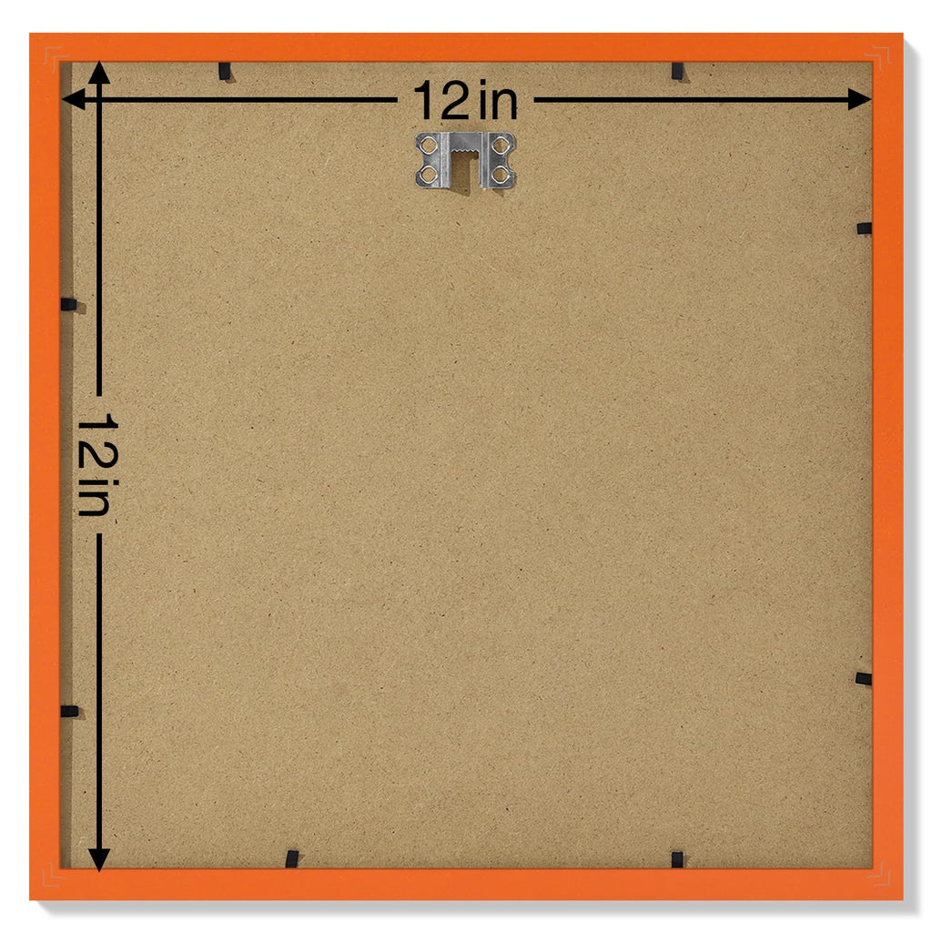 12x12 Picture Frames Set of 9 for Wall Mounting, Orange