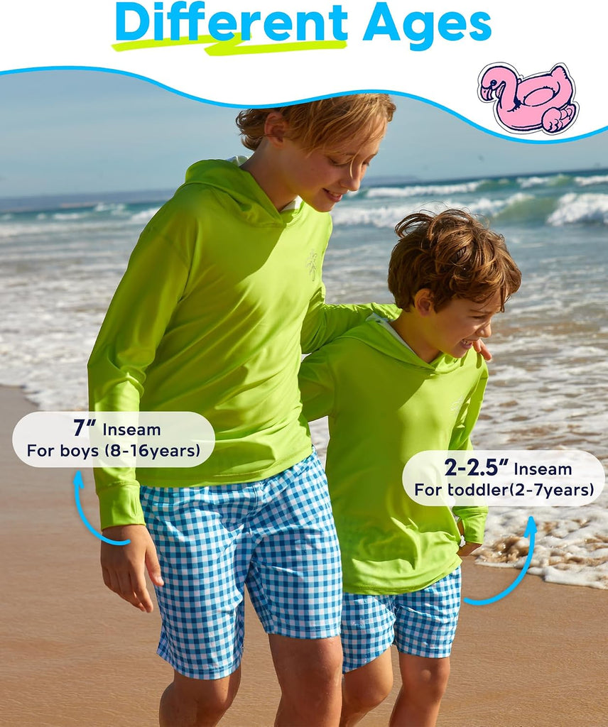 Boys Swim Trunks with Compression Liner Way Stretch Bathing Suit