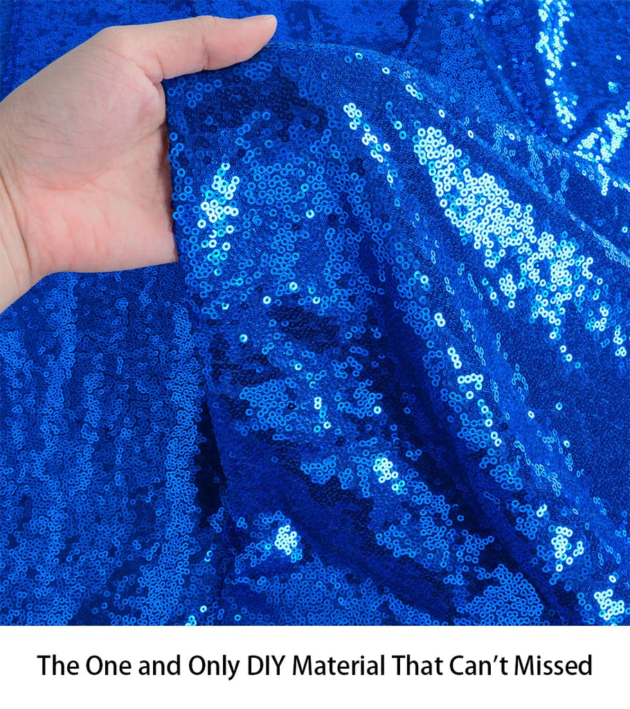 12 Feet 4 Yards Royal Blue Sequin Fabric, by The Yard, Sequin Fabric, Tablecloth, Linen, Sequin Tablecloth, Table