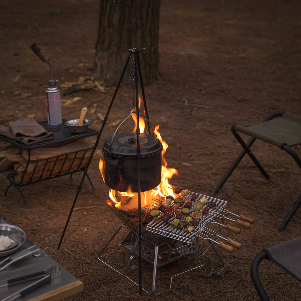 Portable Fire Pit Grill 14 Inch Stainless Steel