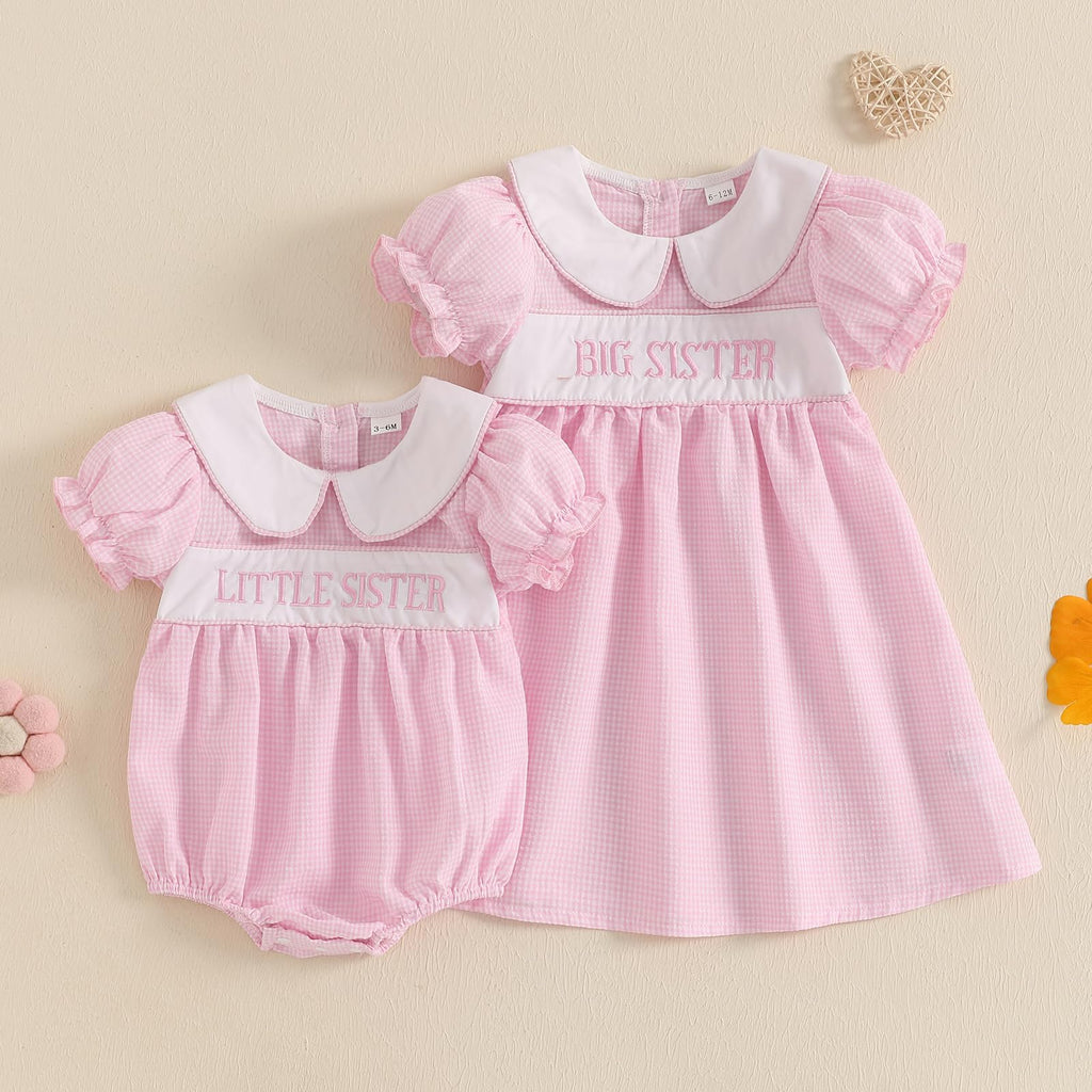 Big Sister Little Sister Matching Outfits Baby Girl Smocked Dress
