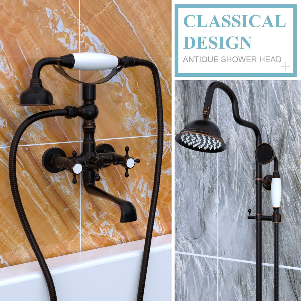 Vintage Handheld Shower Head with 59" Flexible Hose, ORB