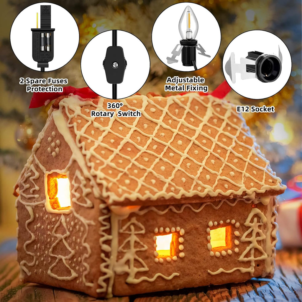 6ft Accessory Cord with 1 LED Light Bulb, C7 Bulbs
