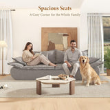 86.6" Cloud Couch for Living Room, Modern 3 Seater Sailboat Sofa with Deep Seat