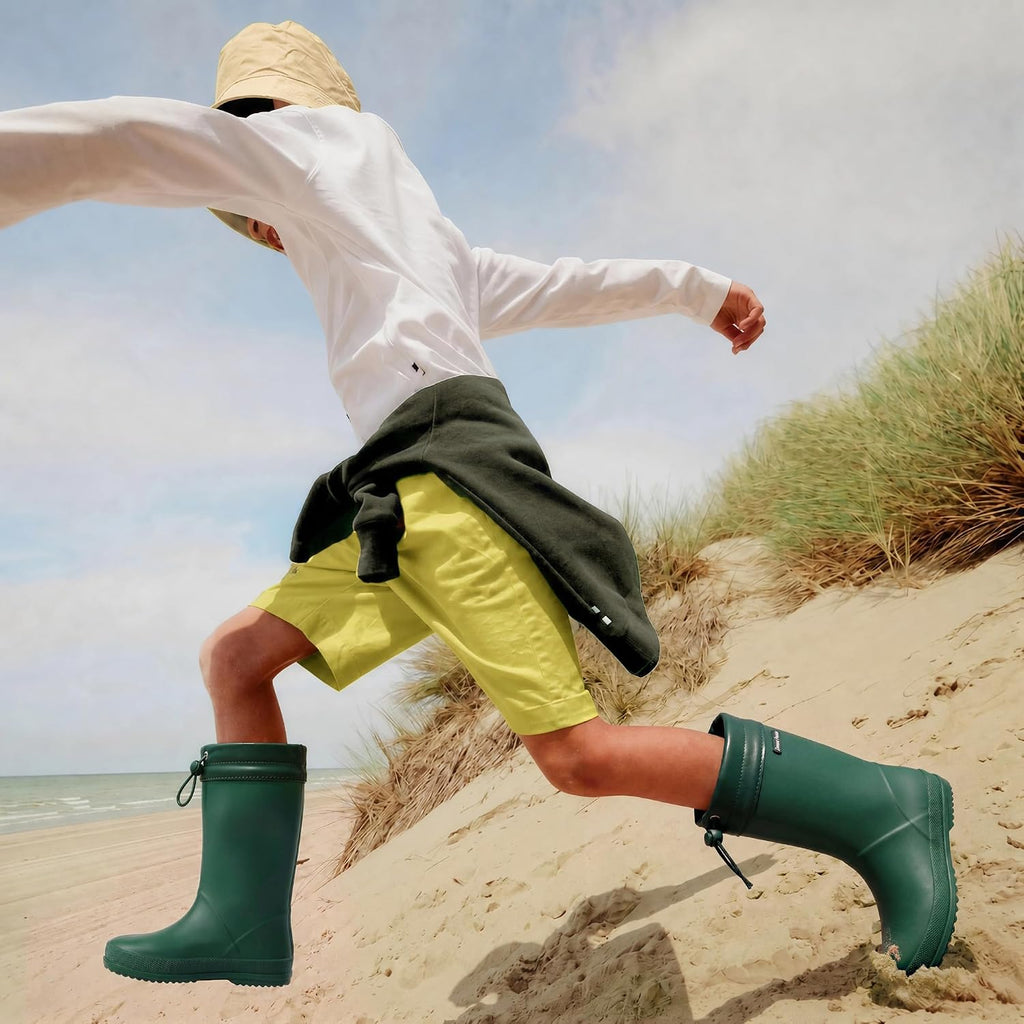 Kids Waterproof Drawstring Rain Boots