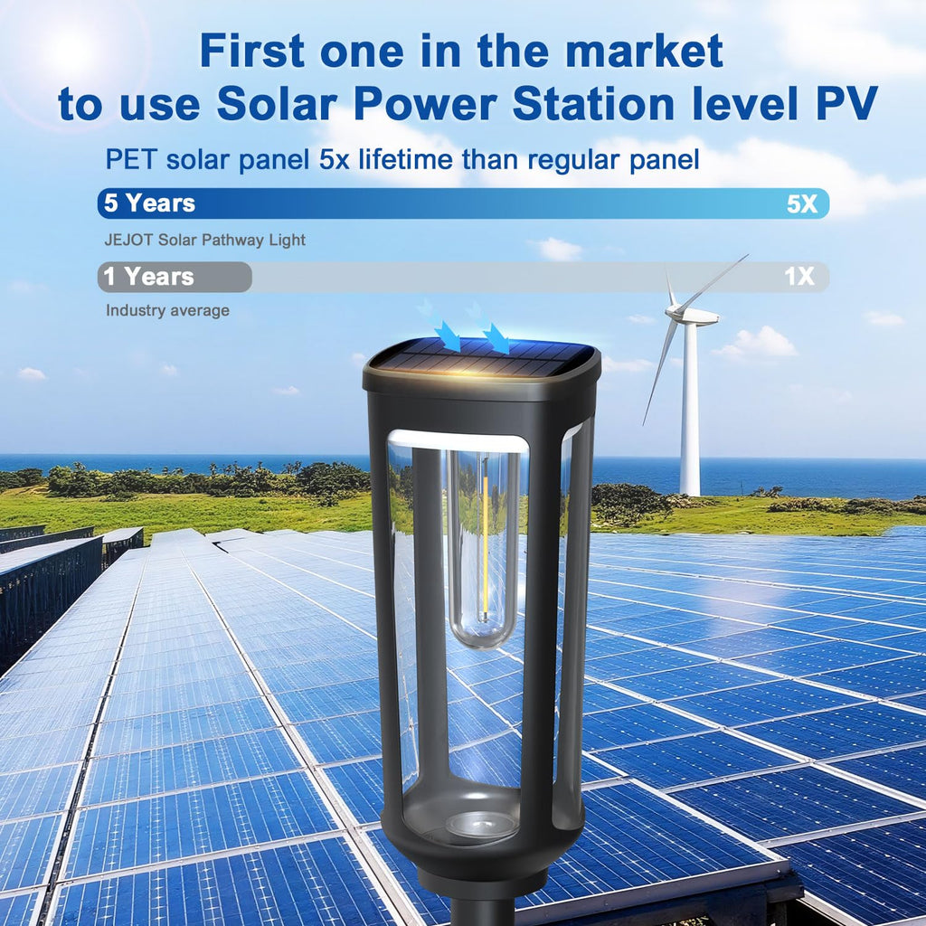 Solar Pathway Lights Outdoor Waterproof, 8 Pack Solar Walkway Lights