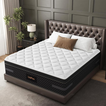 Medium Firm Full Mattress, 14'' Hybrid Mattresses with Back & Hip Support| Deep Sleep & Zoned Support
