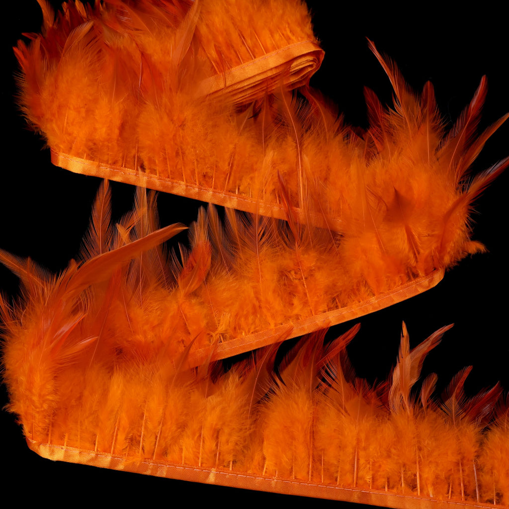 Orange Feathers Fringe Trim for Costumes, Cosplay & Craft Supplies