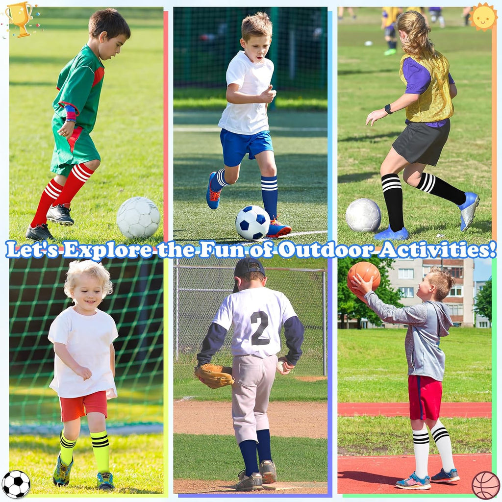 Youth Toddler Soccer Socks Kids Baseball Socks Youth Boys Girls Knee High Softball Football Accessories Tube Cotton