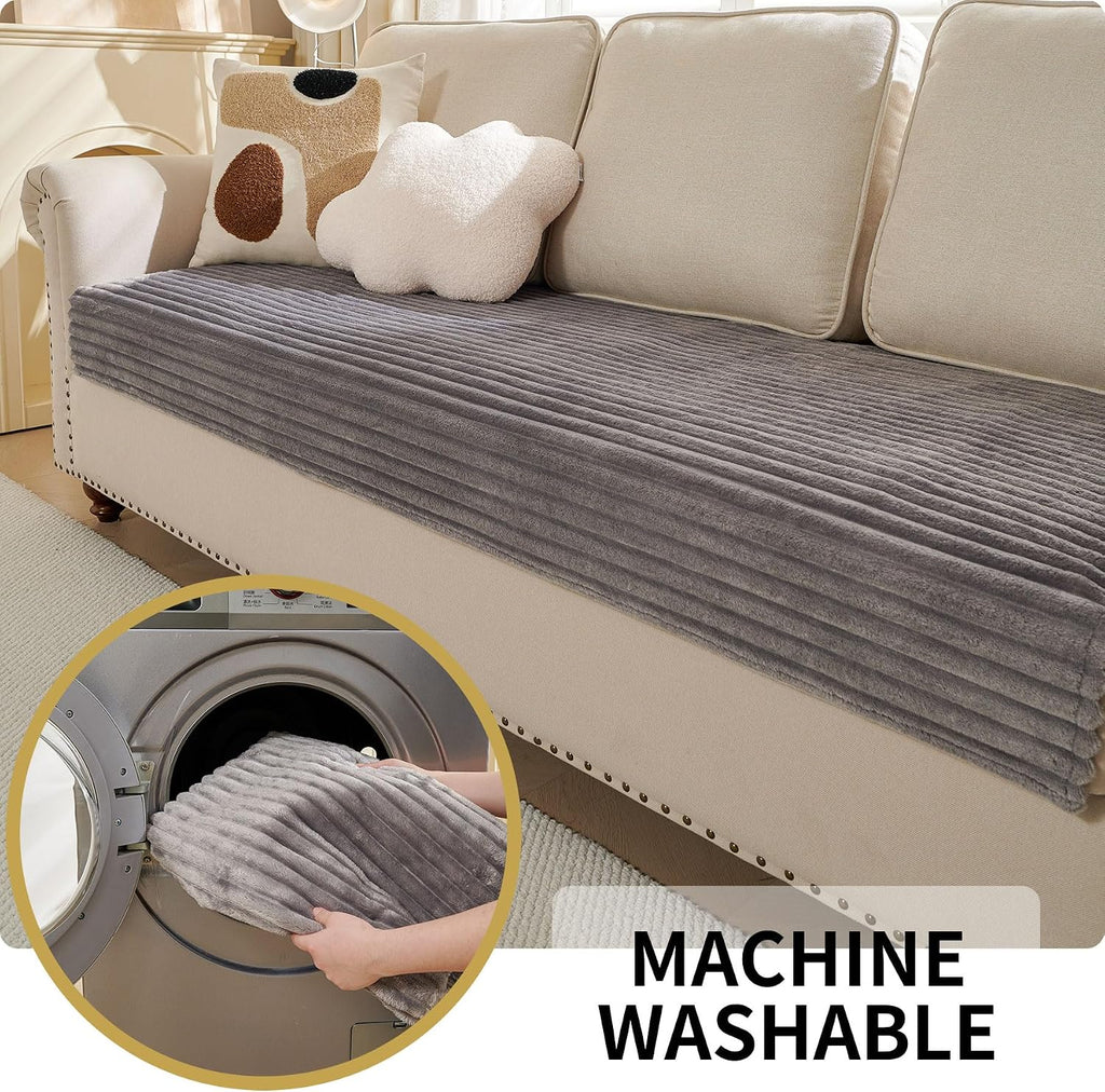 Waterproof Couch Cover for Dogs Washable, Faux Fur Pet Couch Covers for Sofa, Soft Dog Bed Cover Non-Slip Couch Covers