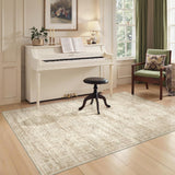 3x5 Washable Area Rug for Entryway, Soft Kitchen Rugs Non Slip for Dining Room, Vintage Abstract Liv