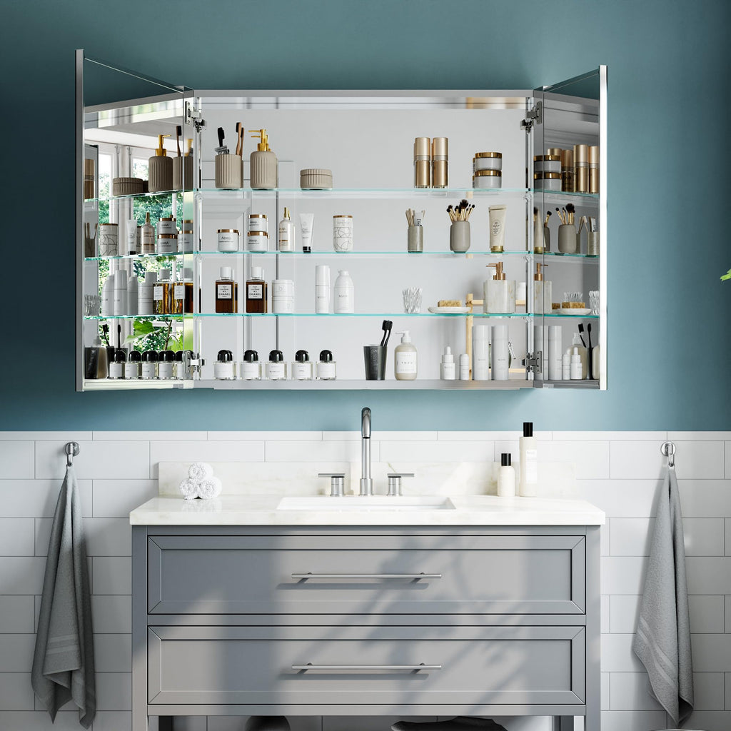 Medicine Cabinet Mirror 36" x 30", Recessed & Surface Mount