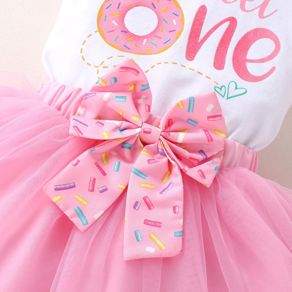 Baby Girls 1st Birthday Outfit ONE Romper Tulle Tutu Skirt with Headband Sets Baby First Princess Dress