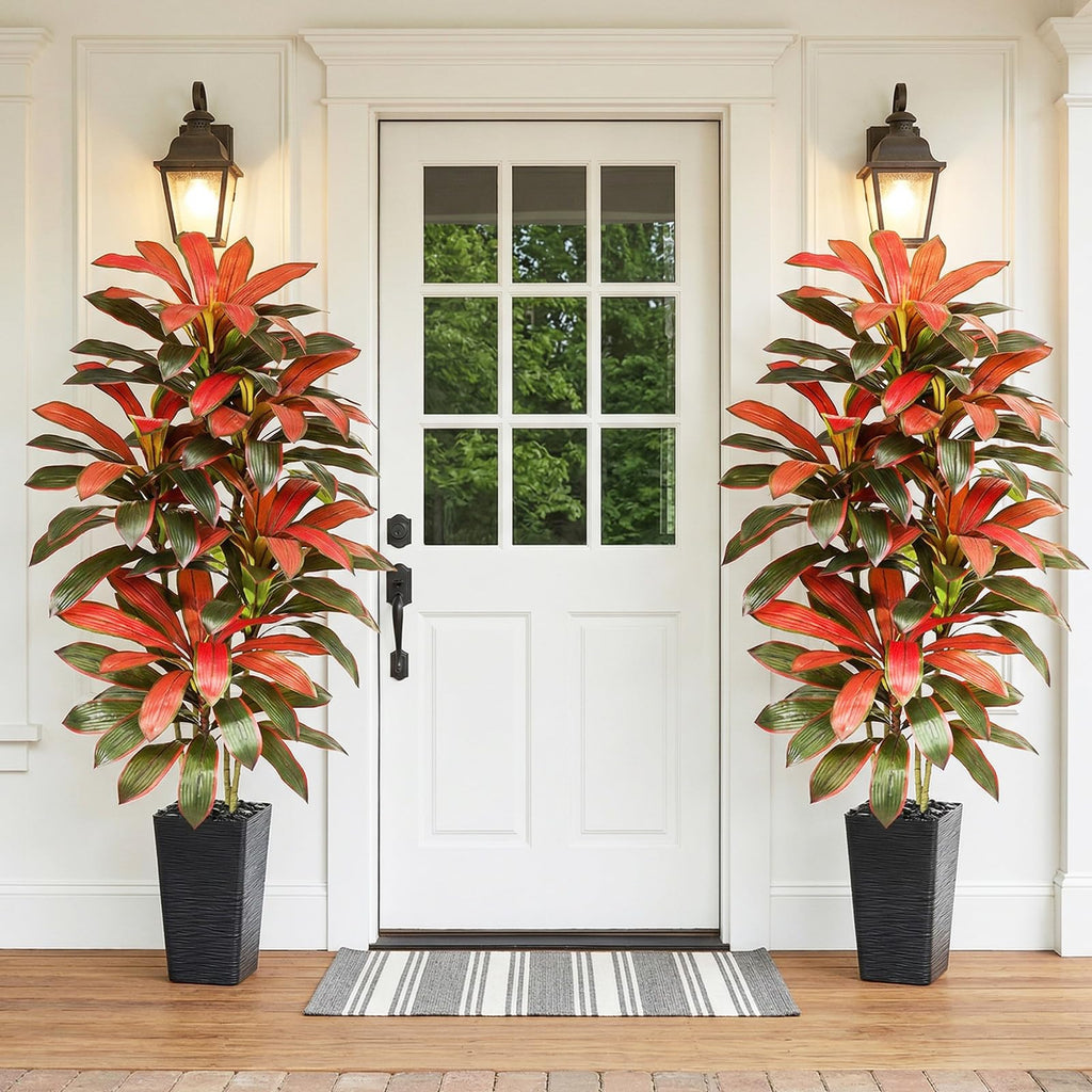 Artificial Red Dracaena Tree 6FT, Tall Fake Plants Indoor