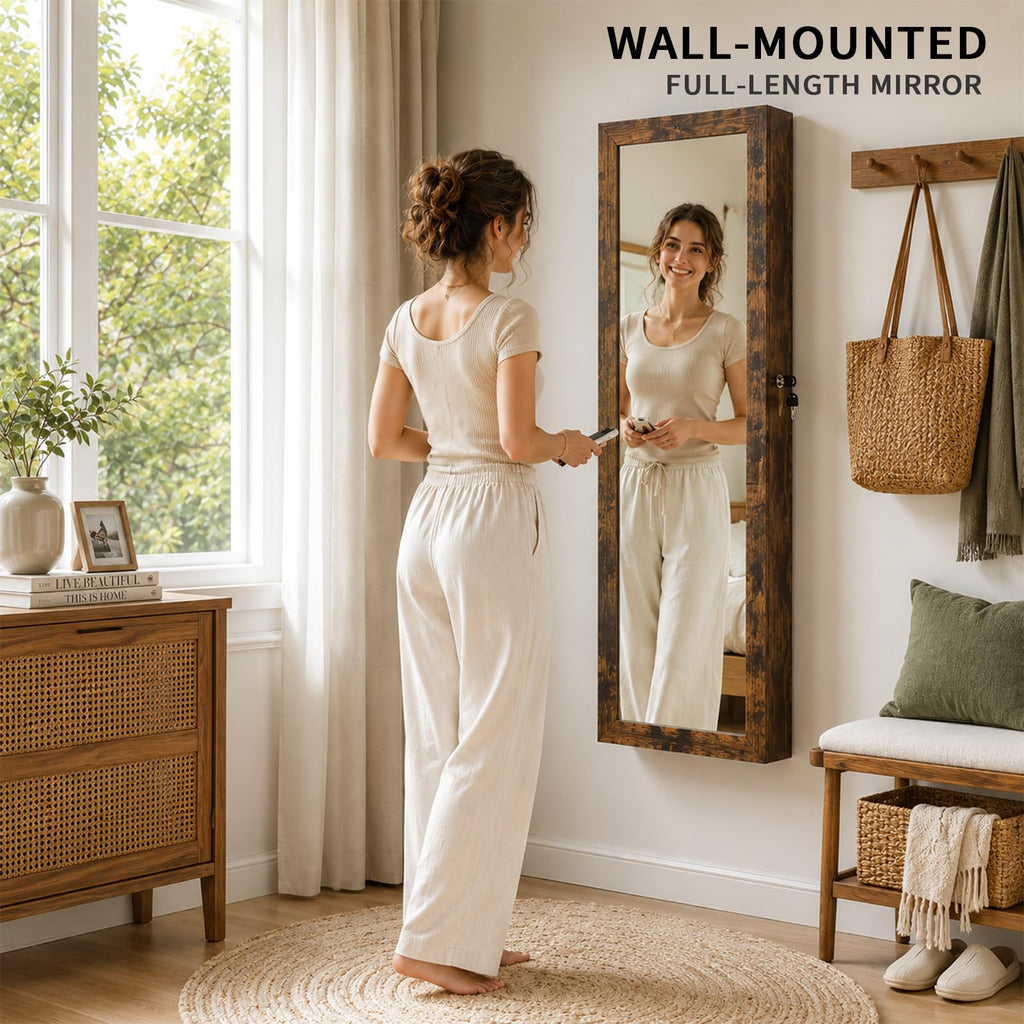 Over the Door Jewelry Organizer, Wall Mounted Jewelry Cabinet