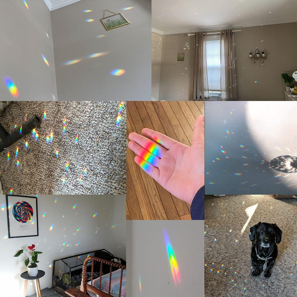 4.72inch/120mm Clear Glass Crystal Ball Prism, Sphere Faceted Gazing Ball Suncatcher Rainbow Maker for Window
