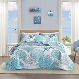 3 Piece Coastal Quilt Sets Full/Queen