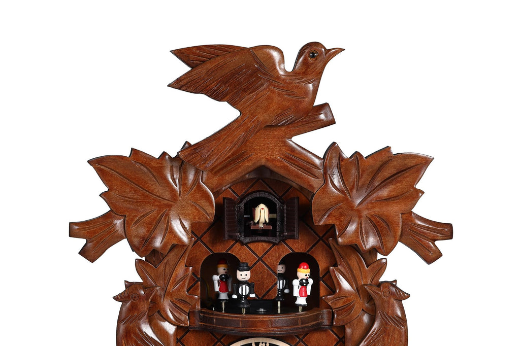 Cuckoo Clock, Hand-Carved Wooden Antique Clock for Wall 11.1"x25.8"
