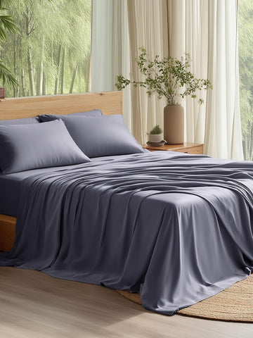 Sheet Set, Cooling Sheets for Bed Set, Rayon Derived from Bamboo, PureWoven, Breathable & Soft, Deep