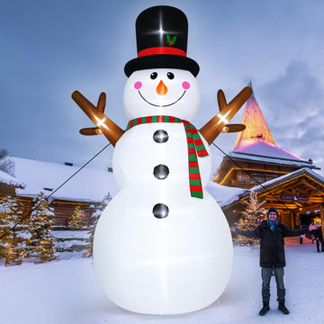 18 FT Christmas Inflatable Snowman, Giant Blow Up Snowman Outdoor Decor