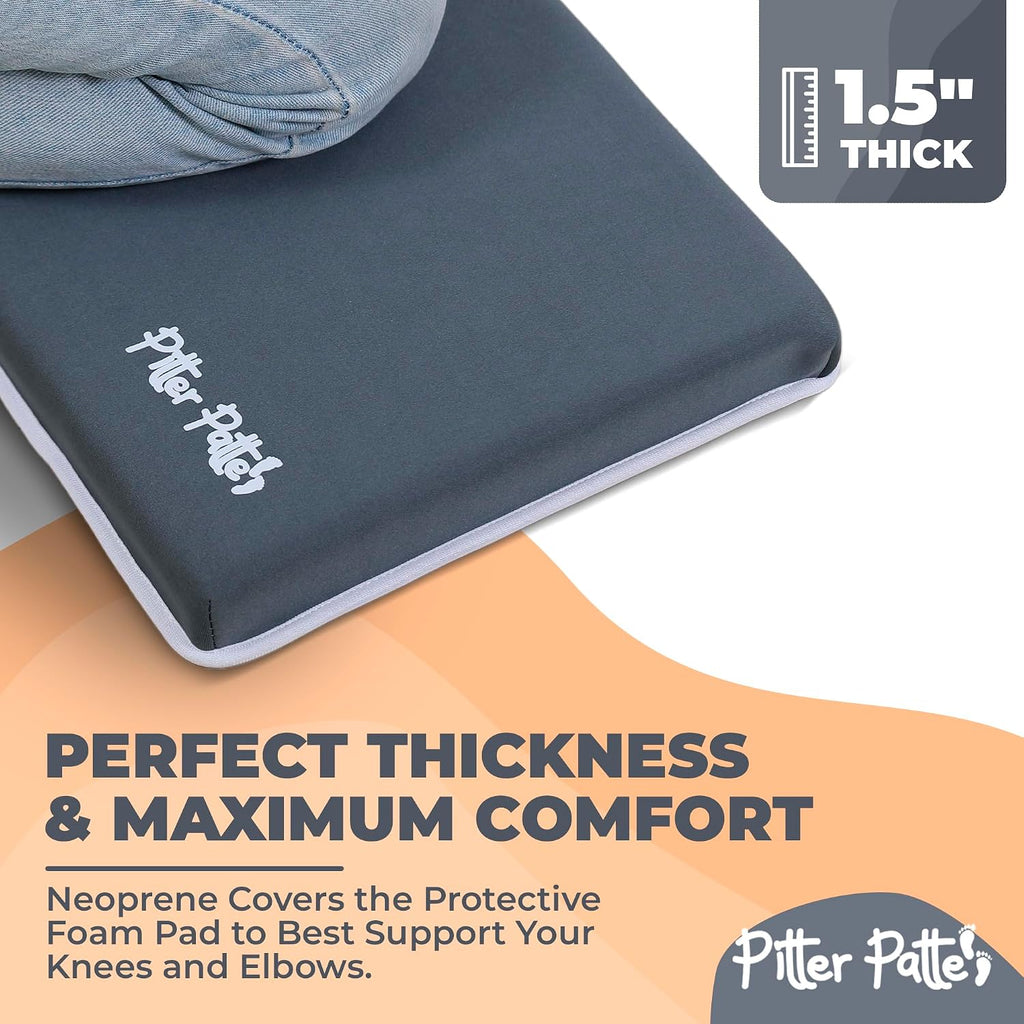 Bath Kneeler and Elbow Rest Pad Set Made of Neoprene & Foam - Non Slip Cushioned Bath Kneeling Pad for Bathing Baby
