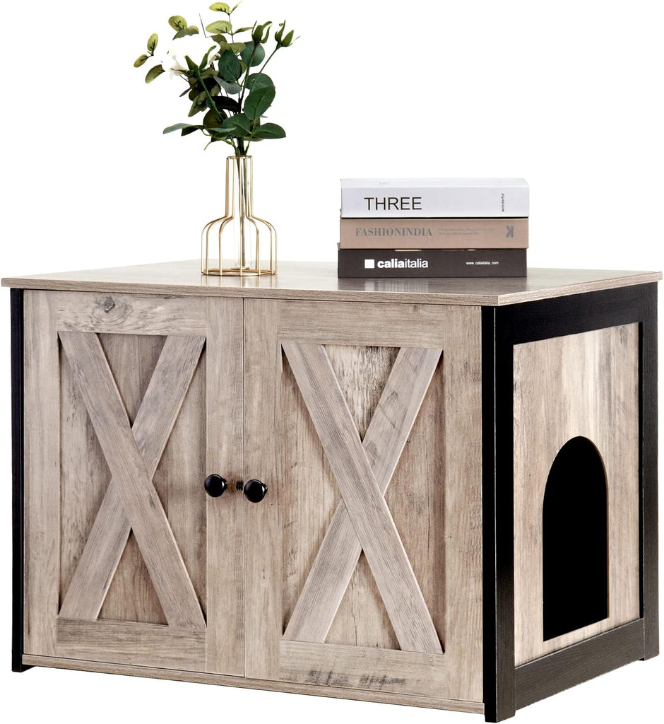 Cat Litter Box Enclosure, Hidden Litter Box Furniture, 27.6 Inches