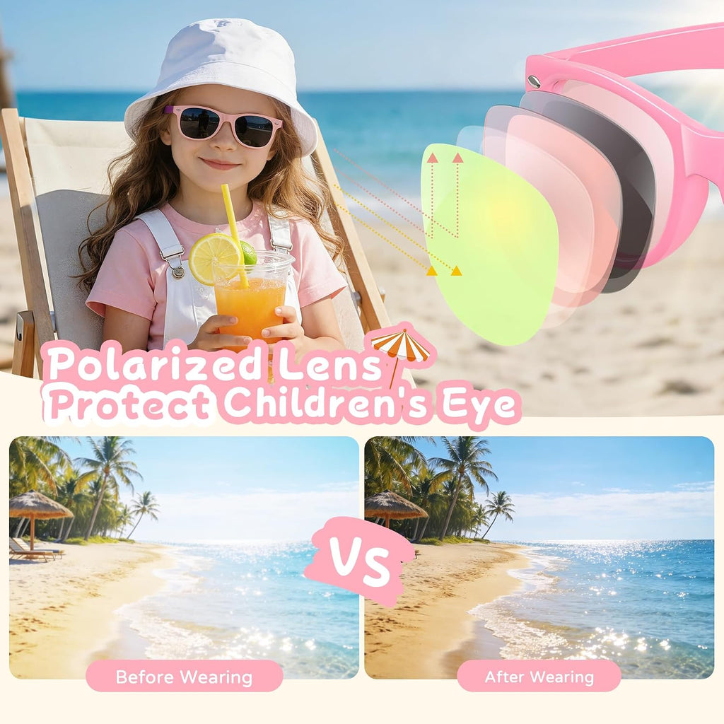 Polarized Kids Sunglasses Toddler Baby Glasses for Girls Boy