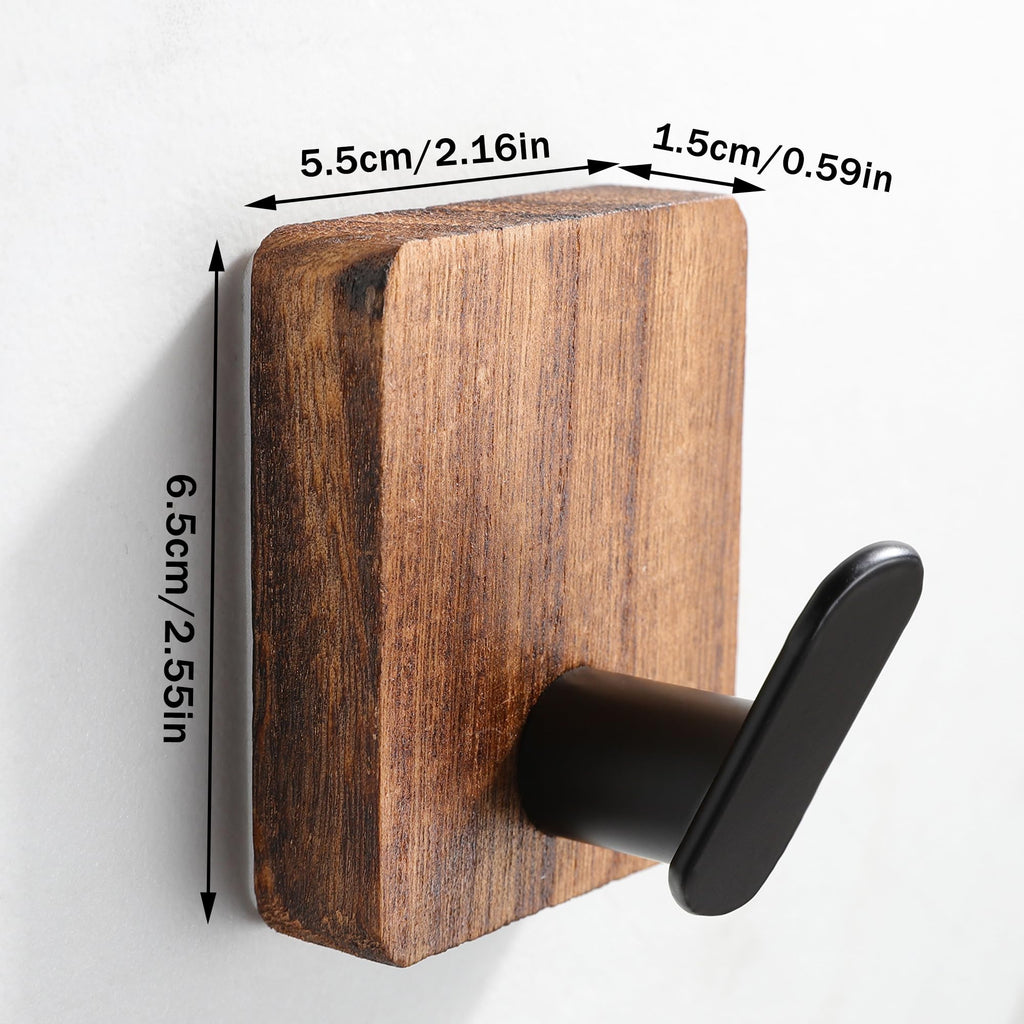 Towel Hooks s, Wood Decorative Adhesive Hanging Hook