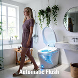 ‌VANCOCO Smart Toilets with Built-in Bidet,One-Piece Toilets with Toilet Bidet,Smart Toilets and Bidets with Night