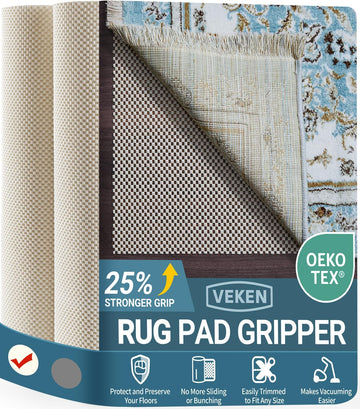 Non Slip Rug Pad Gripper 8 x 10 Feet Extra Thick Pads for Any Hard Surface Floors, Keep Your Rugs Safe and in Place - Set of 99