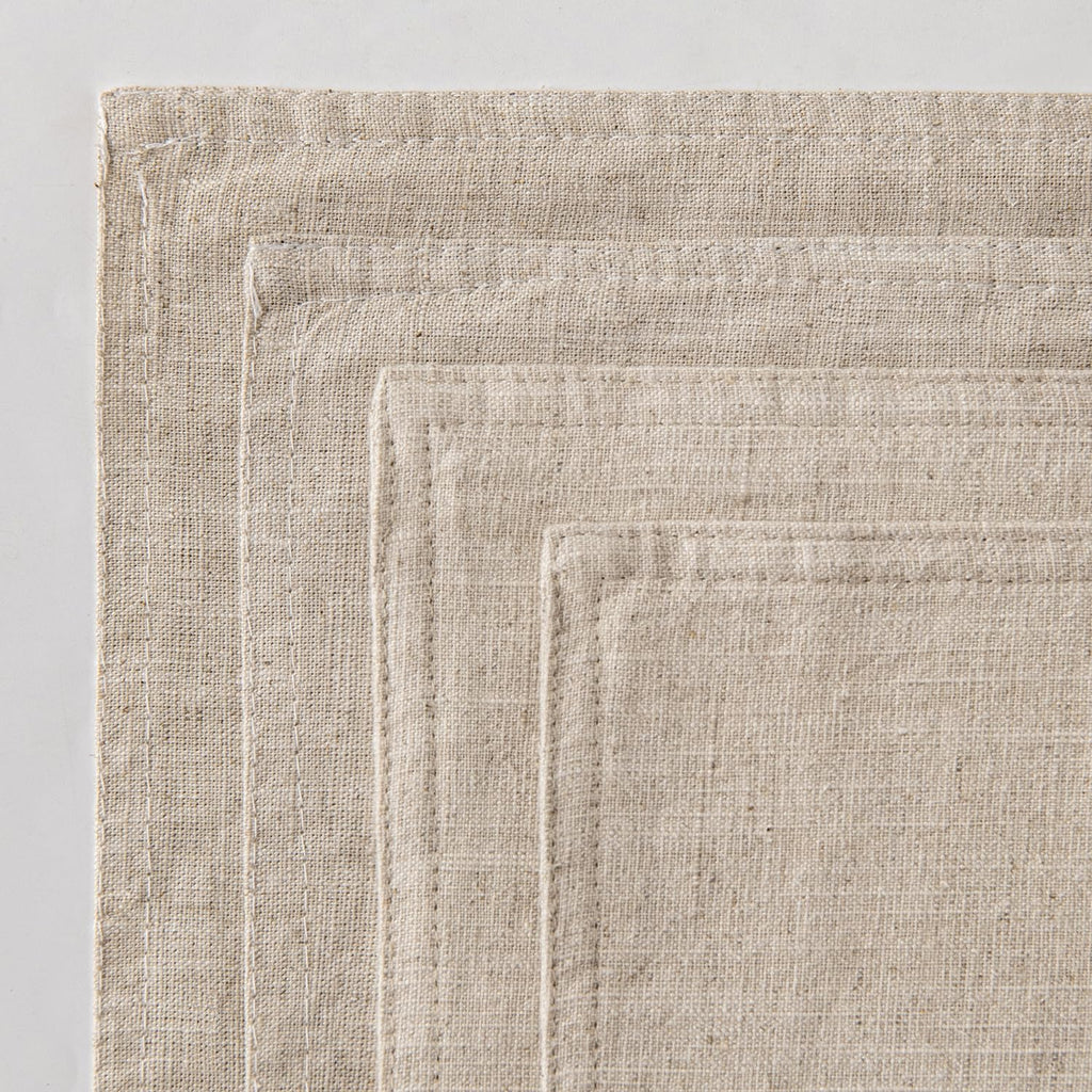 Beige Boho Linen Decorative Pillow Covers 24x24 Inch Pack of 4