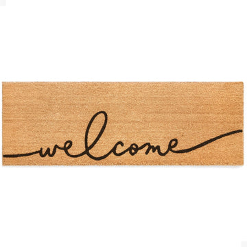Welcome Mat - Aesthetic Script, Non-Slip, Tufted - 24x72