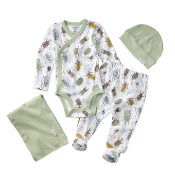 Take Me Home 4-Piece Baby Gift Set 100% Organic Cotton in Box