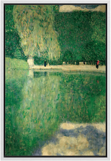 Framed Canvas Print Wall Art The Park at Schonbrunn Palace by Gustav Klimt Nature Wilderness Illustrations Retro