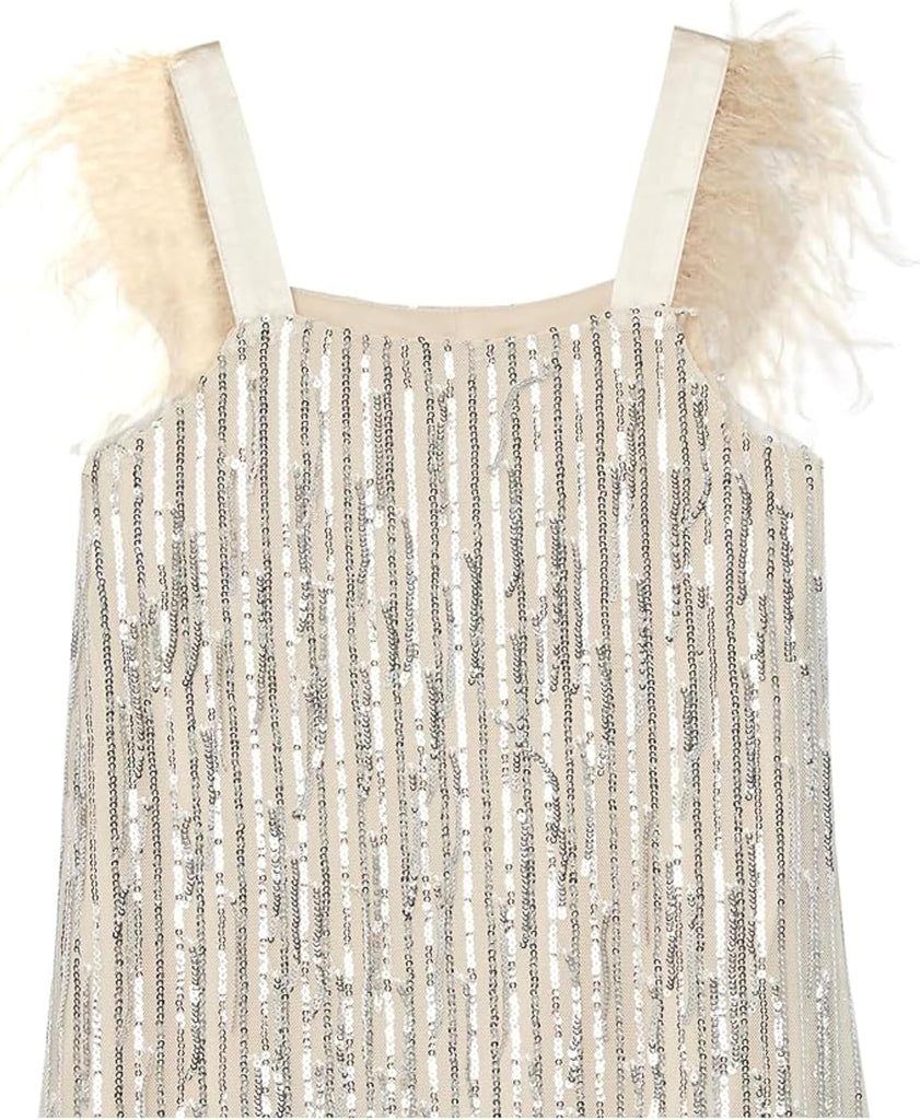 Girls' Sleeveless Sequin Party Dress