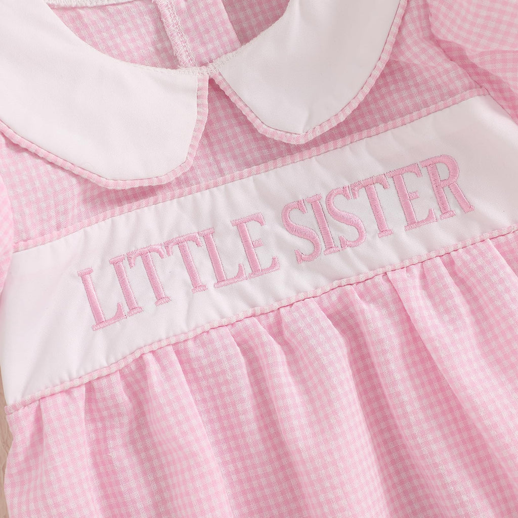 Big Sister Little Sister Matching Outfits Baby Girl Smocked Dress