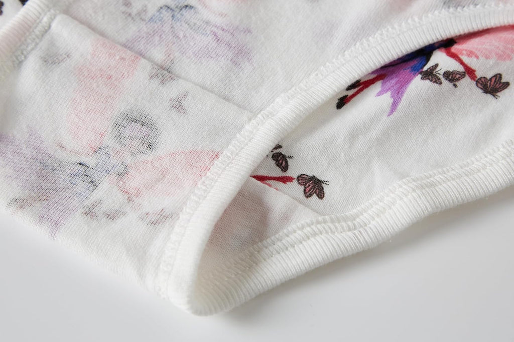 Girls' Soft Underwear - Comfortable & Breathable Printed Pattern Panties for Kids