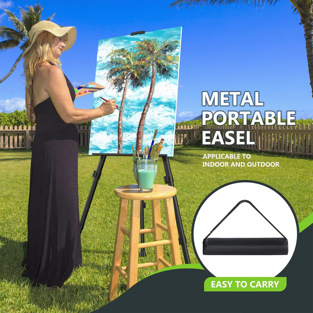 Easel Stand for Sign, 66" Easels Stand for Painting Heavy Duty, Portable Travel Easel for Display (4 Pack)