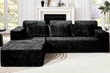 Homguava Modular Sectional Couches for Living Room,105" Cloud Couch with L-Shape Chaise,Comfy Sofa Living Room Couch