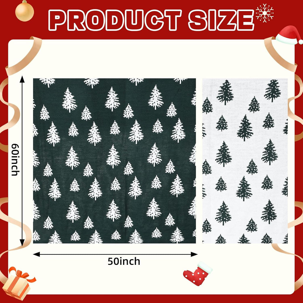 Christmas Throw Blanket Christmas Tree Reversible Soft Knitted