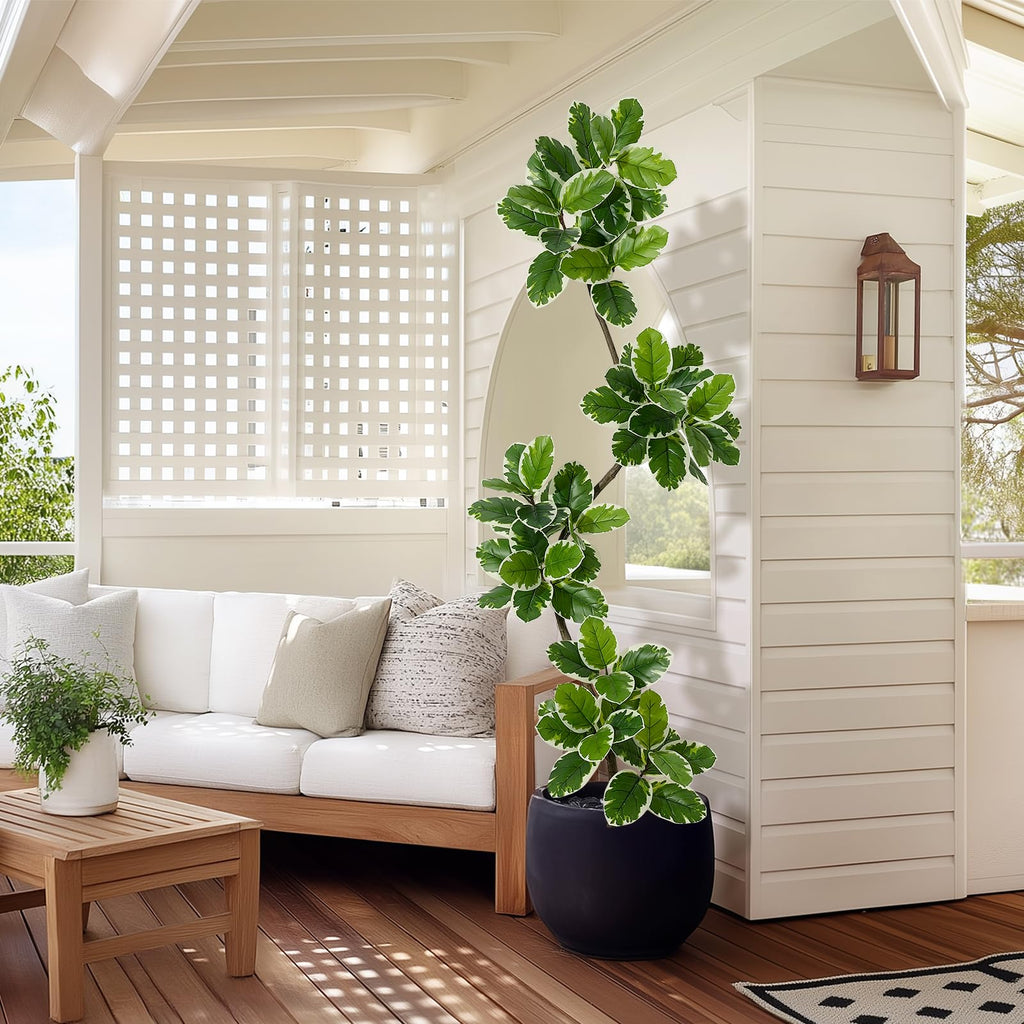 Fiddle Leaf Fig Tree Artificial Indoor with Sphere Planter