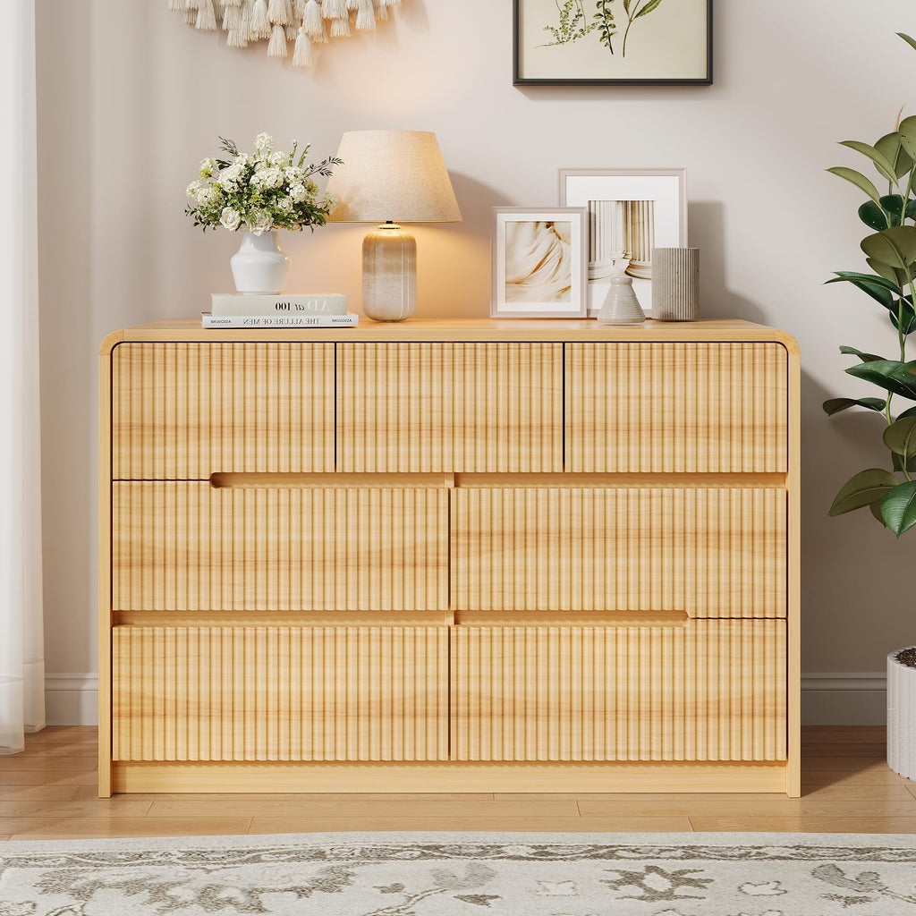 7-Drawer Dresser for Closet, 48" Wide Storage Wooden