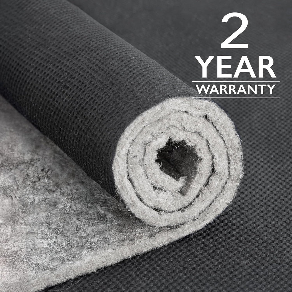 Dual Surface - 9'x12' - 3/8" Thick - Felt + Rubber - Enhanced Non-Slip Rug Pad - Adds Comfort and Protection - Set of 108