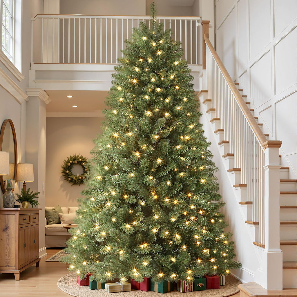 10ft Prelit Artificial Classic Spruce Christmas Tree