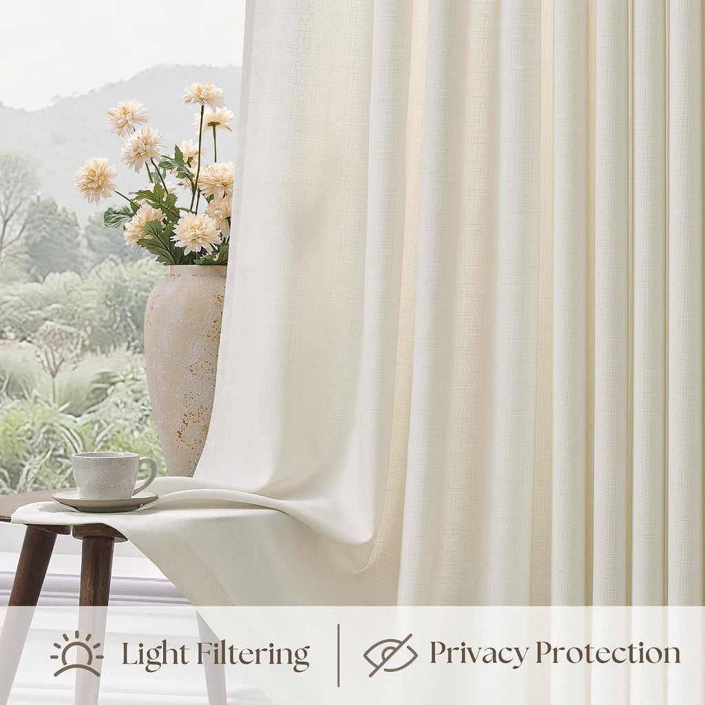 Extra Wide 100 Inch Large Curtains 96 Inches Long for Sliding Glass Door Living Room Bedroom 1 Panel Memory Trained
